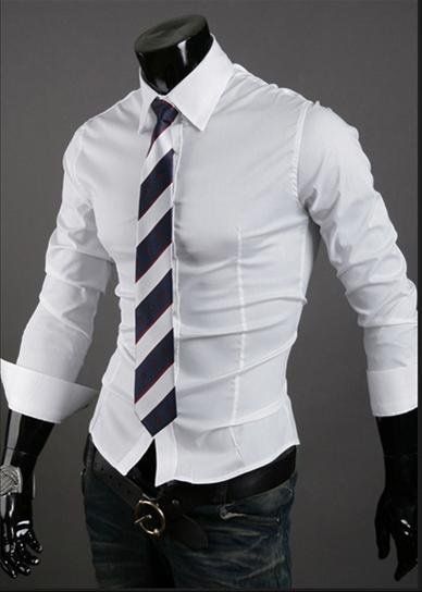 Camisa Social Heegrand Slin Fit estilo luxo  - Branca