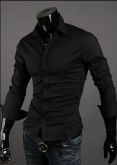 Camisa Social Heegrand Slin Fit estilo luxo  - Preta