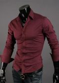 Camisa Social Heegrand Slin Fit estilo luxo  - Vermelho