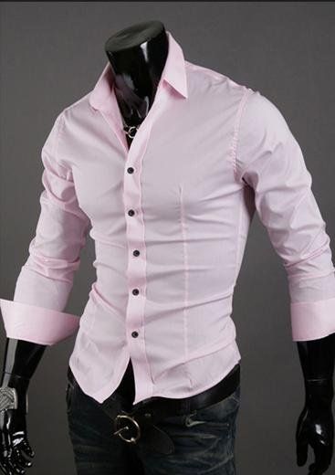 Camisa Social Heegrand Slin Fit estilo luxo  - Pink
