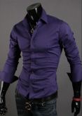 Camisa Social Heegrand Slin Fit estilo luxo  - Purple