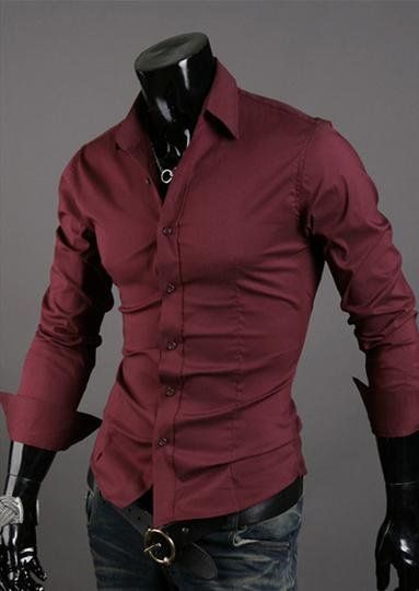Camisa Social Heegrand Slin Fit estilo luxo  - Vermelho
