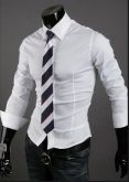 Camisa Social Heegrand Slin Fit estilo luxo  - Branca