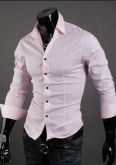 Camisa Social Heegrand Slin Fit estilo luxo  - Pink